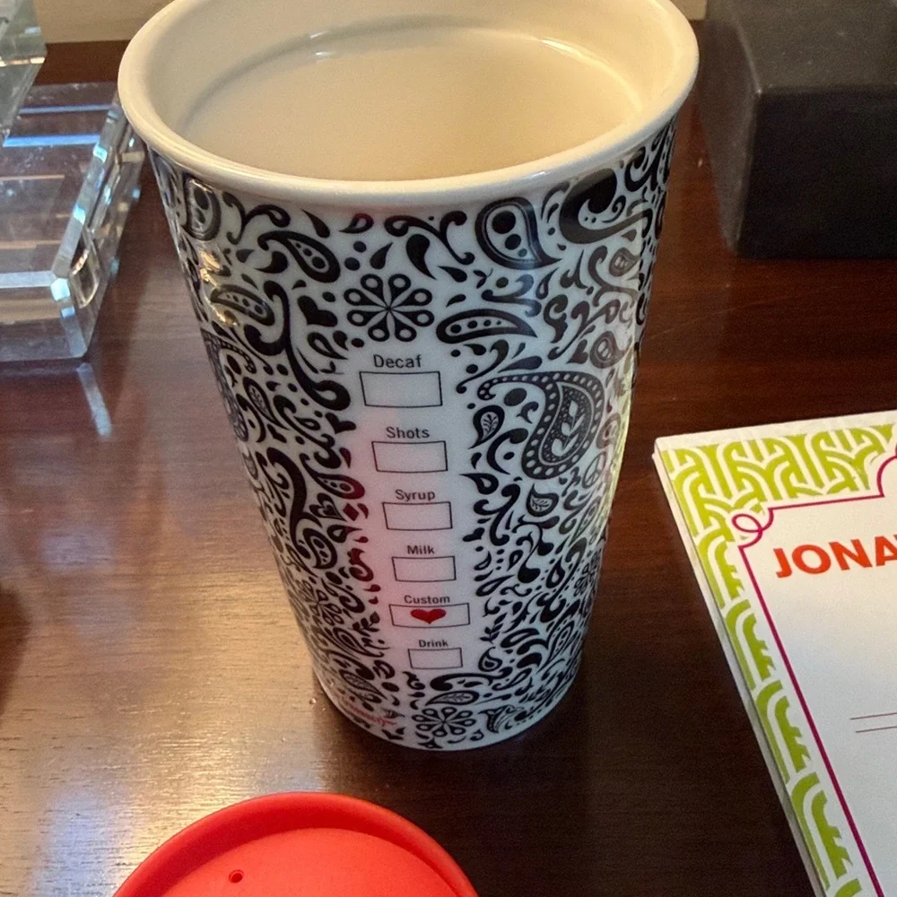 JONATHAN ADLER x STARBUCKS (Red) Travel Mug & List Pad Bundle